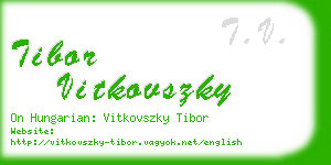 tibor vitkovszky business card